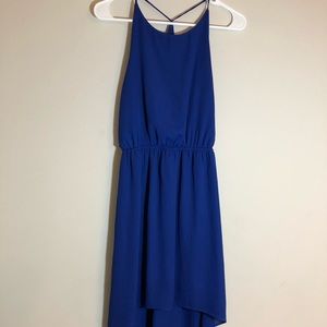 Blue high-low dress